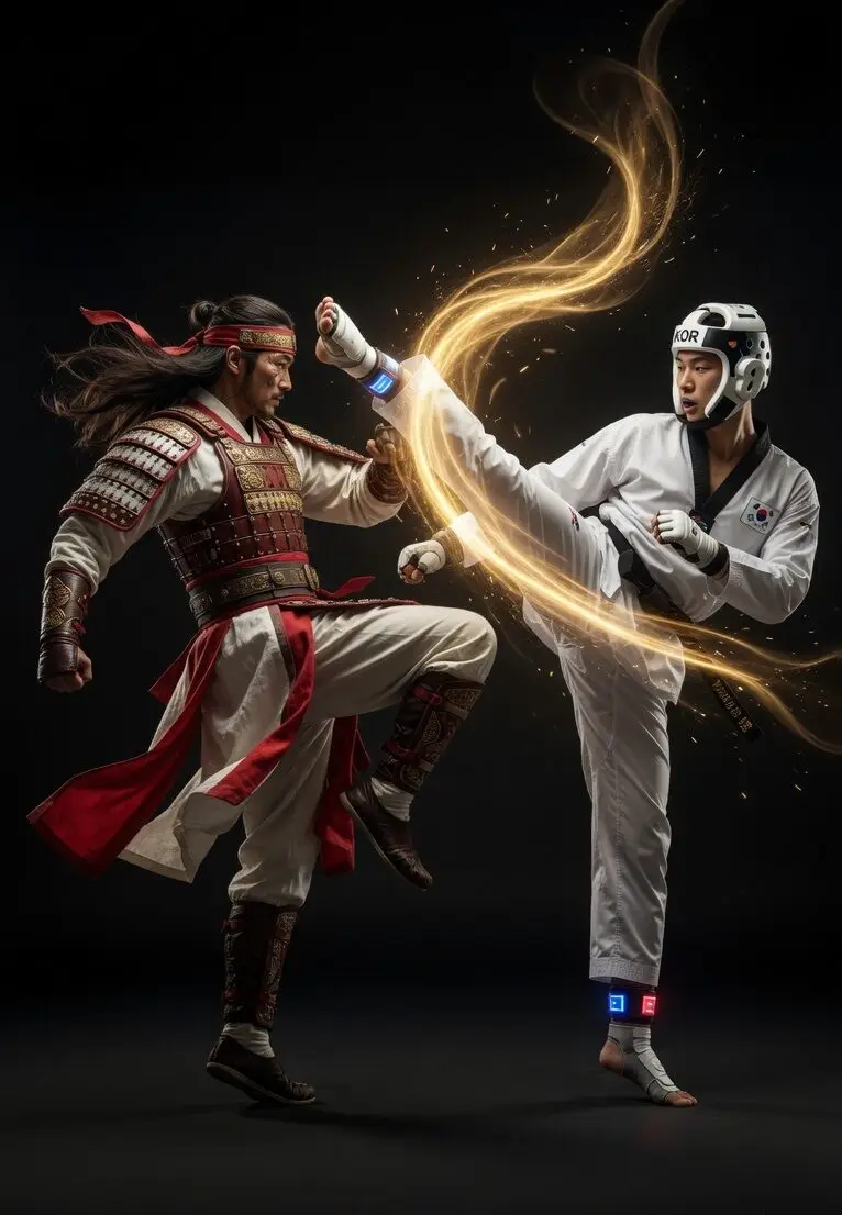 Taekwondo training session at Om's Academy Jaipur